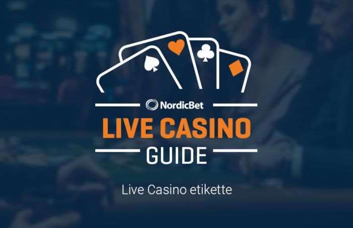 NordicBet Live Casino etikette